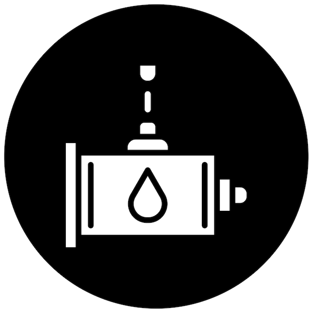Estilo del icono de fluido de transmisión de diseño vectorial