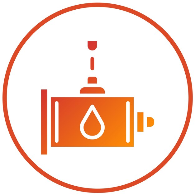 Estilo del icono de fluido de transmisión de diseño vectorial