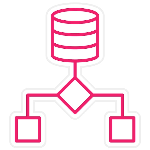 Estilo de icono de flujo de datos de diseño vectorial
