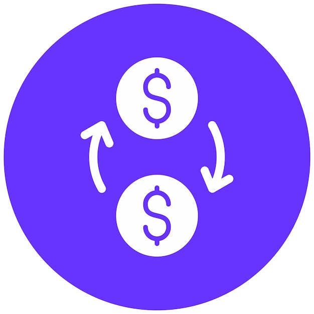 Estilo del icono de flujo de efectivo de diseño vectorial