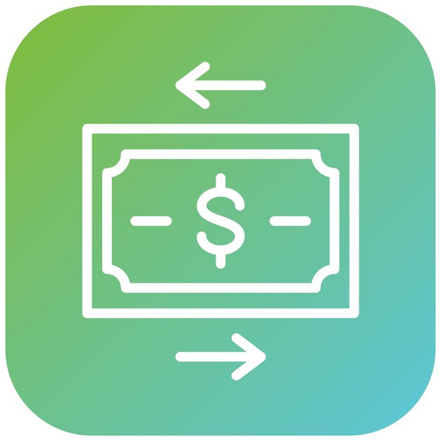 Estilo del icono de flujo de efectivo de diseño vectorial