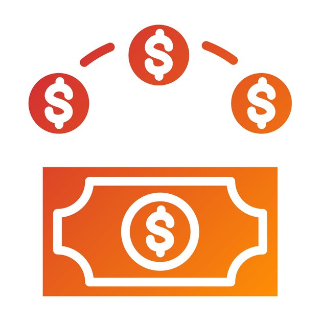 Estilo del icono de flujo de efectivo de diseño vectorial