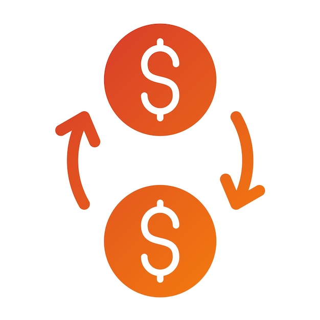 Estilo del icono de flujo de efectivo de diseño vectorial