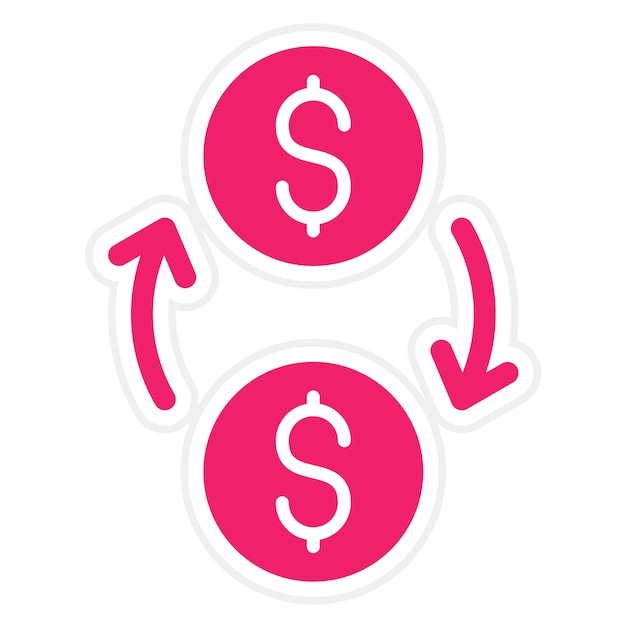 Estilo del icono de flujo de efectivo de diseño vectorial