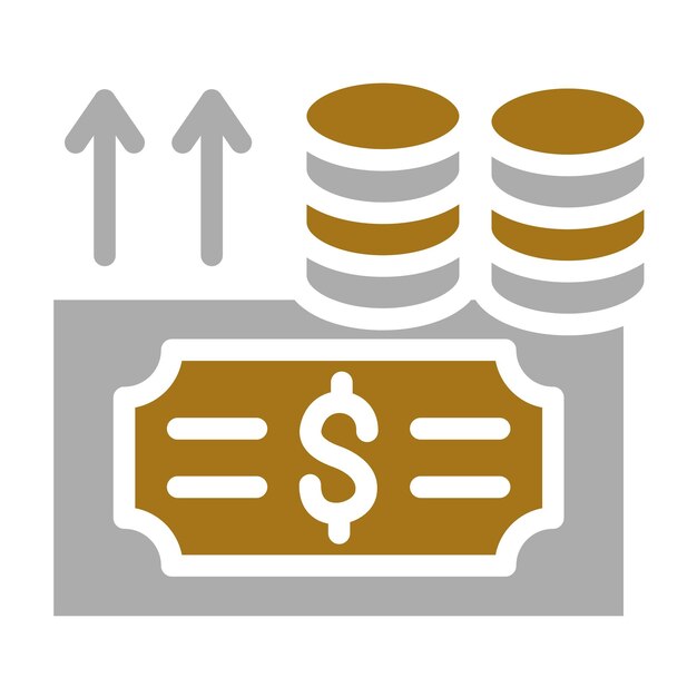 Estilo del icono de flujo de efectivo de diseño vectorial