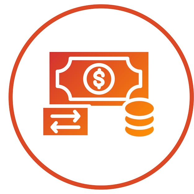 Estilo del icono de flujo de efectivo de diseño vectorial