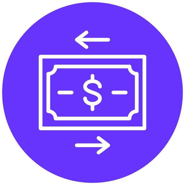 Estilo del icono de flujo de efectivo de diseño vectorial