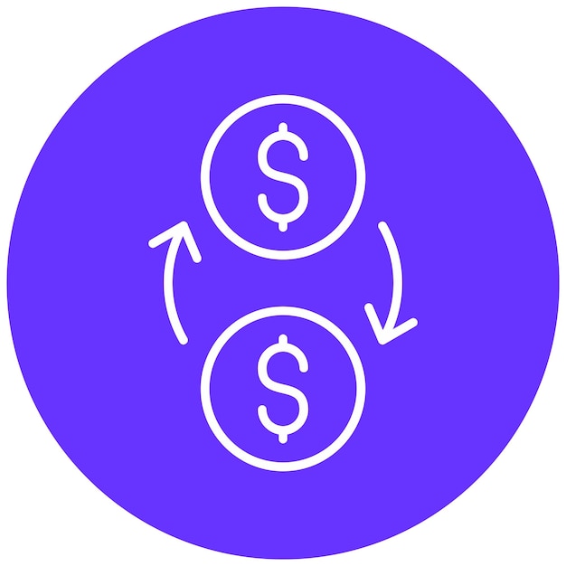 Estilo del icono de flujo de efectivo de diseño vectorial