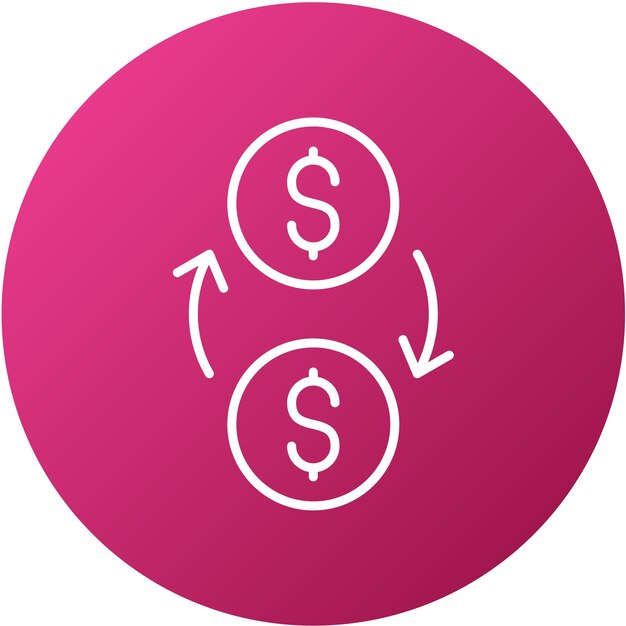 Estilo del icono de flujo de efectivo de diseño vectorial