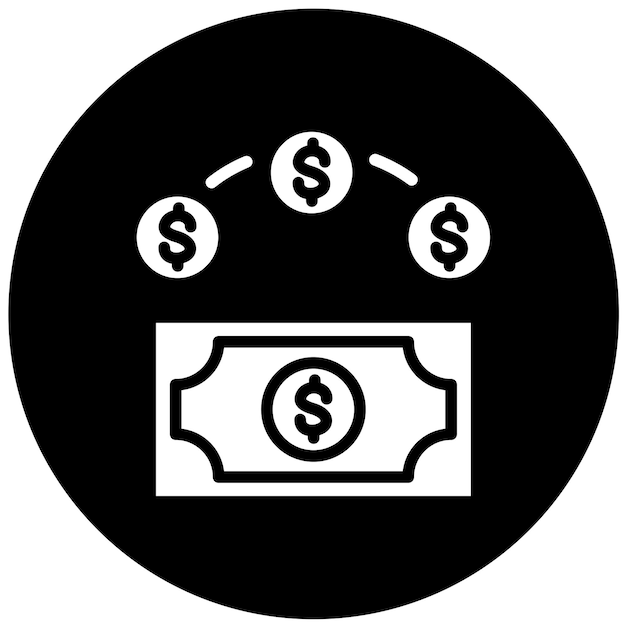 Estilo del icono de flujo de efectivo de diseño vectorial