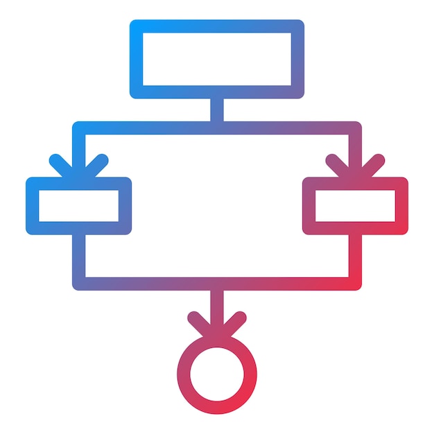 Estilo del icono del flujo de trabajo de diseño vectorial