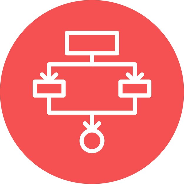 Estilo del icono del flujo de trabajo de diseño vectorial