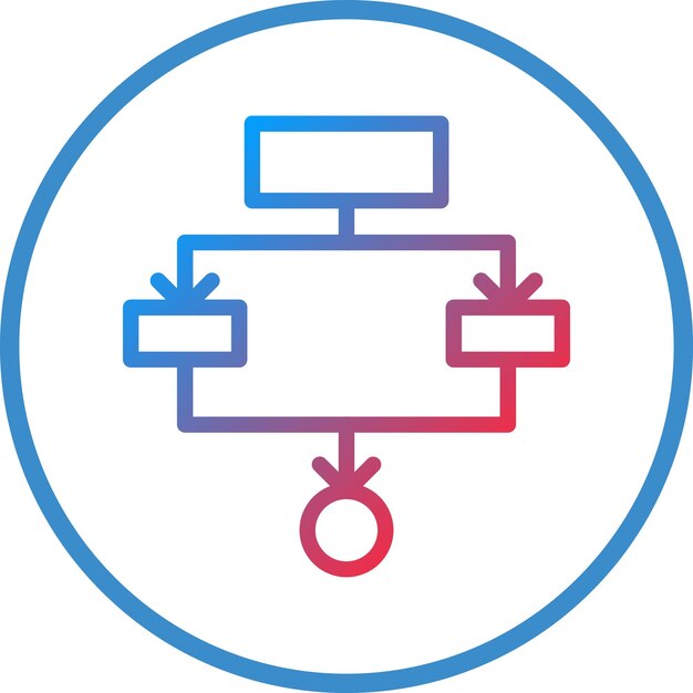Estilo del icono del flujo de trabajo de diseño vectorial
