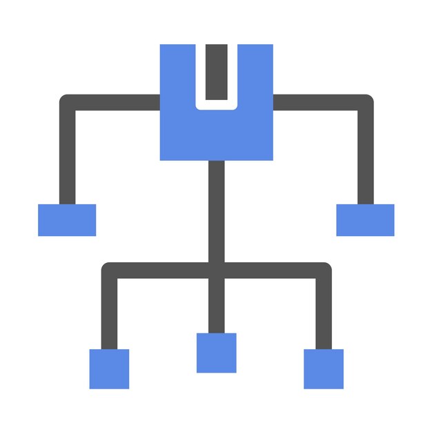 Estilo del icono del flujo de trabajo de diseño vectorial