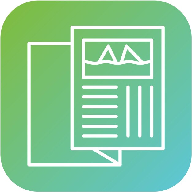 Estilo del icono del folleto de diseño vectorial