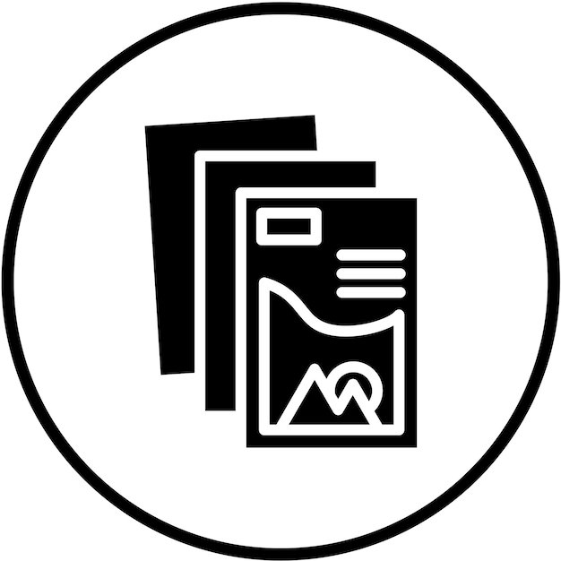 Estilo del icono del folleto de diseño vectorial