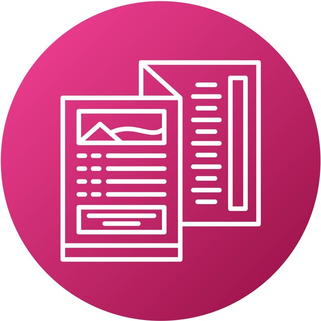 Estilo del icono del folleto de diseño vectorial