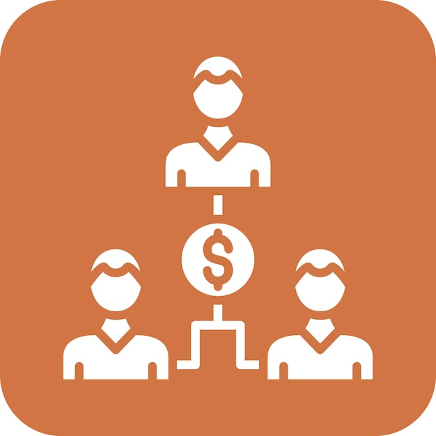 Estilo del icono de los fondos mutuos de diseño vectorial
