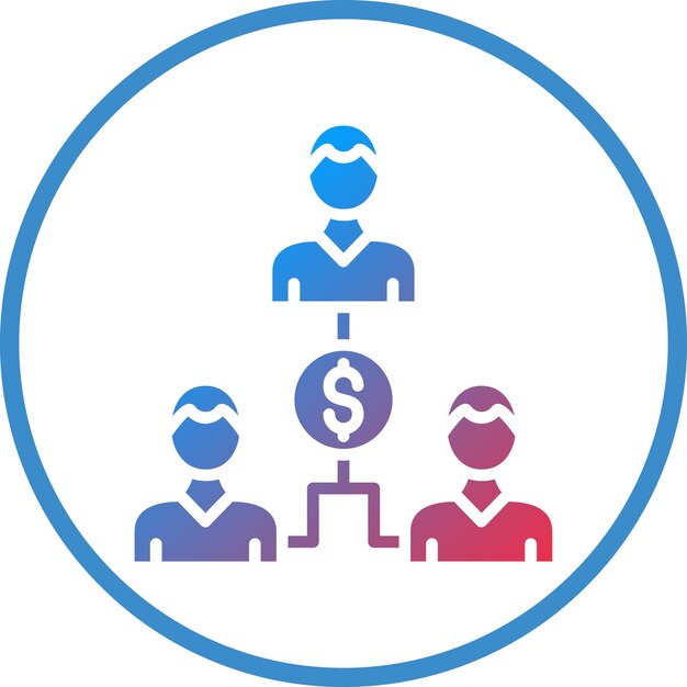 Estilo del icono de los fondos mutuos de diseño vectorial