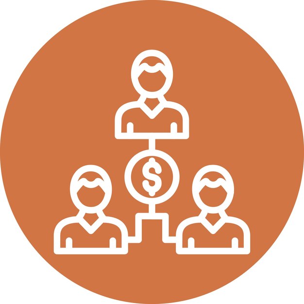 Estilo del icono de los fondos mutuos de diseño vectorial