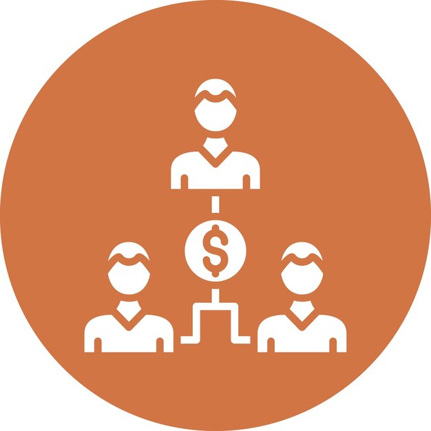 Estilo del icono de los fondos mutuos de diseño vectorial