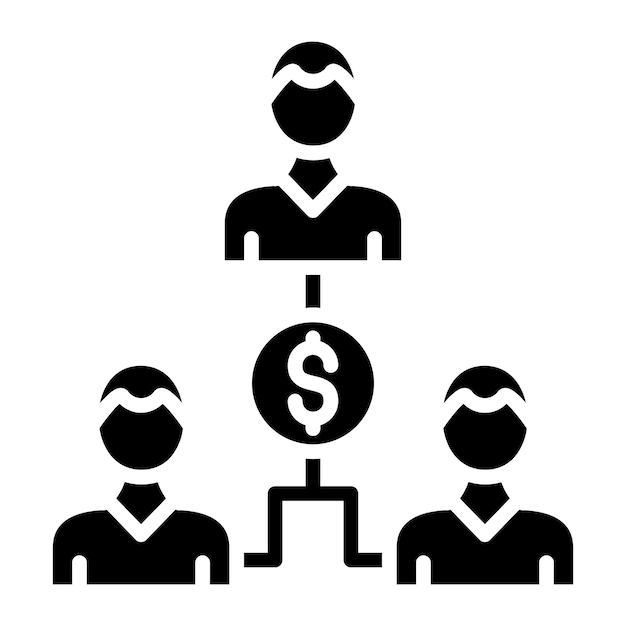 Estilo del icono de los fondos mutuos de diseño vectorial