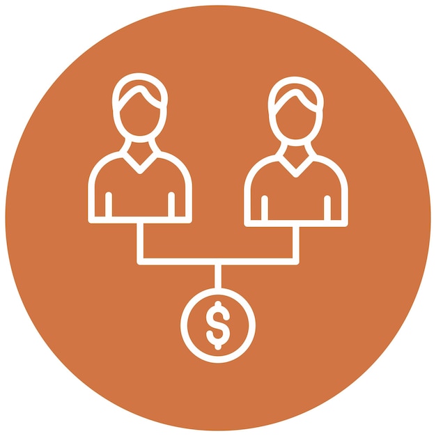 Estilo del icono de los fondos mutuos de diseño vectorial