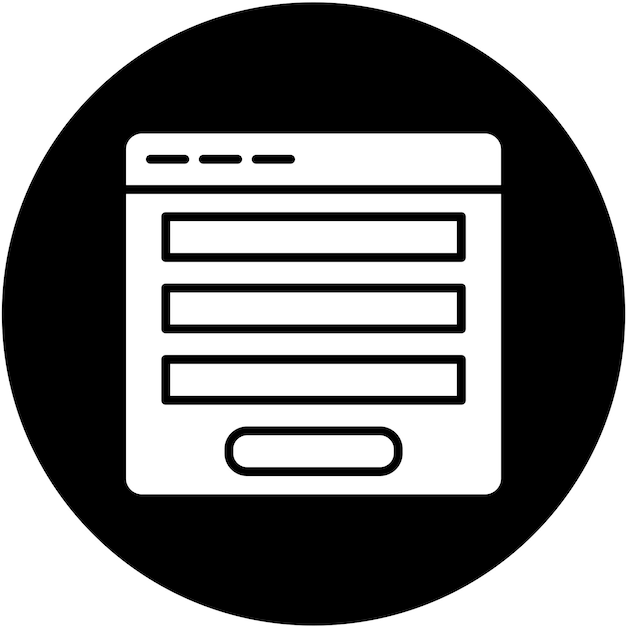 Estilo del icono del formulario de diseño vectorial