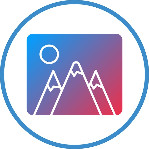 Estilo del icono de las fotos de diseño vectorial