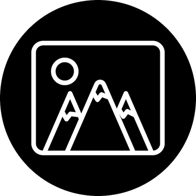 Estilo del icono de las fotos de diseño vectorial