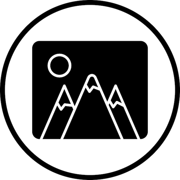 Estilo del icono de las fotos de diseño vectorial