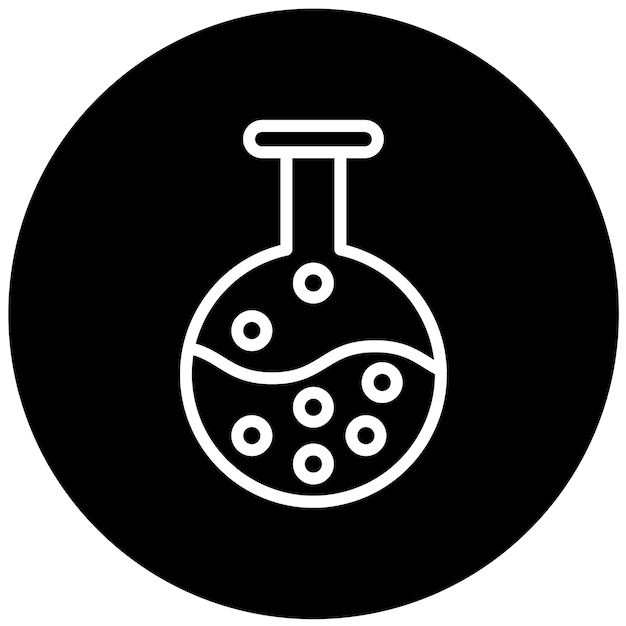 Estilo del icono del frasco del laboratorio de diseño vectorial