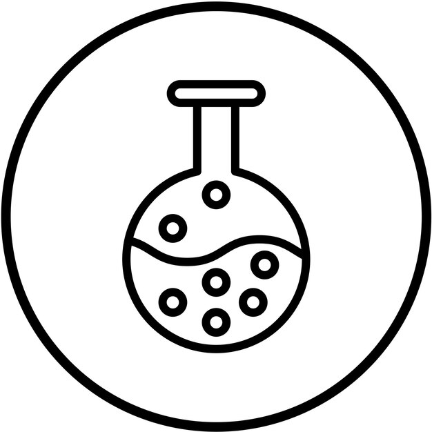 Estilo del icono del frasco del laboratorio de diseño vectorial
