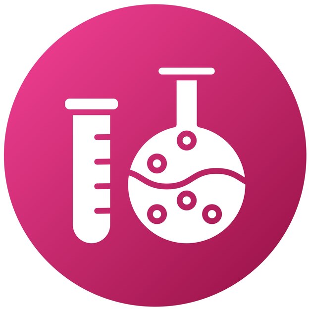 Estilo del icono del frasco del laboratorio de diseño vectorial