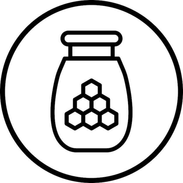 Estilo del icono del frasco de miel