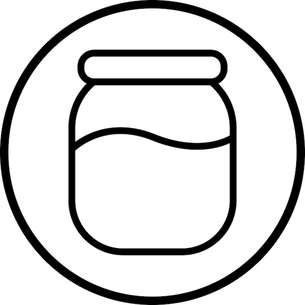 Estilo del icono del frasco de miel