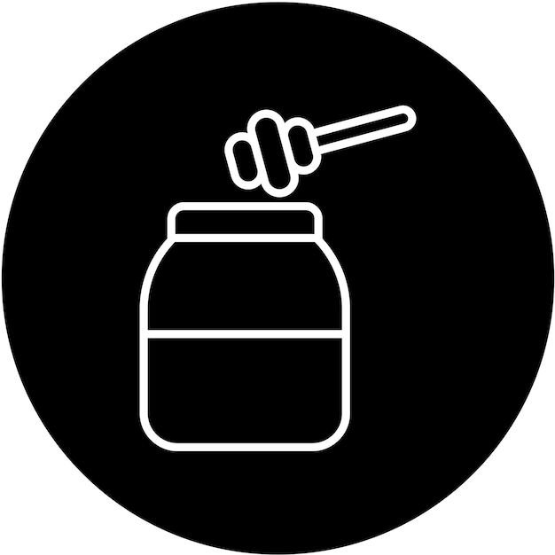 Estilo del icono del frasco de miel