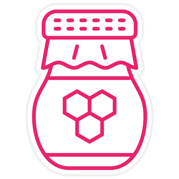 Estilo del icono del frasco de miel