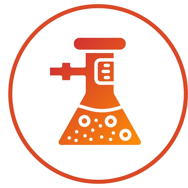 Estilo del icono del frasco de succión de diseño vectorial