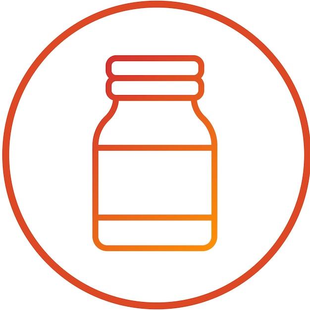 Estilo de icono de frasco de vidrio de diseño vectorial