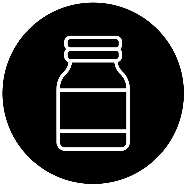 Estilo de icono de frasco de vidrio de diseño vectorial