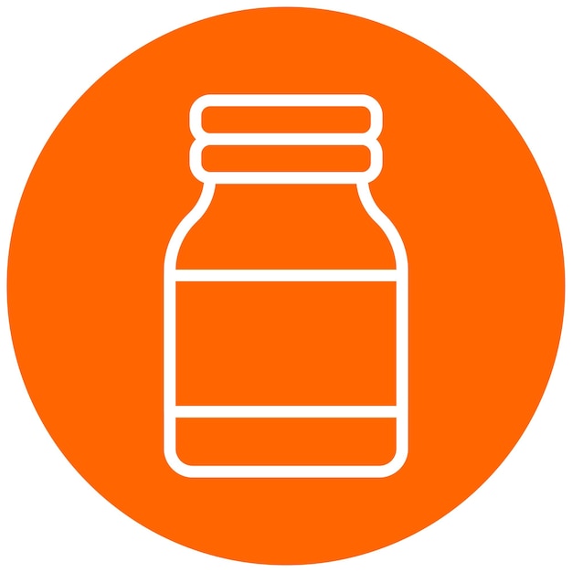 Estilo de icono de frasco de vidrio de diseño vectorial