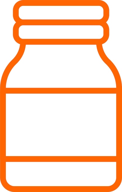 Estilo de icono de frasco de vidrio de diseño vectorial