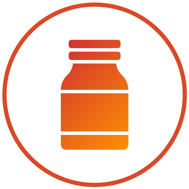 Estilo de icono de frasco de vidrio de diseño vectorial