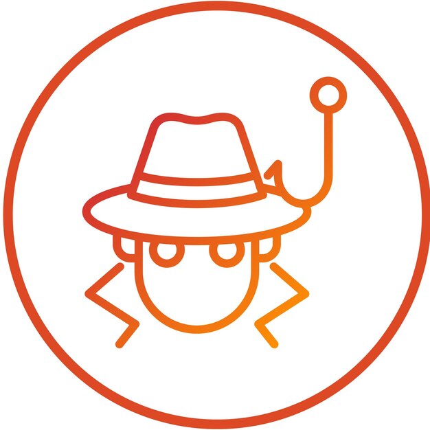Estilo de icono de fraude de phishing de diseño vectorial