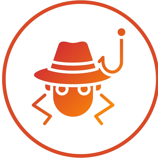 Estilo de icono de fraude de phishing de diseño vectorial