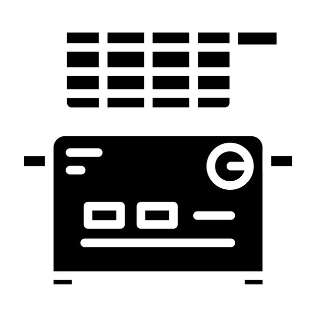 Estilo del icono de la freidora de diseño vectorial
