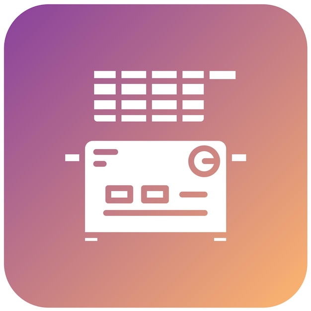 Estilo del icono de la freidora de diseño vectorial