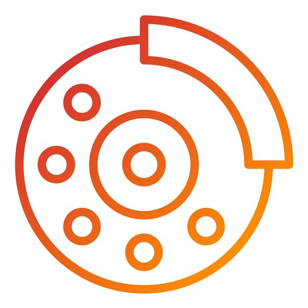 Estilo del icono de freno de diseño vectorial
