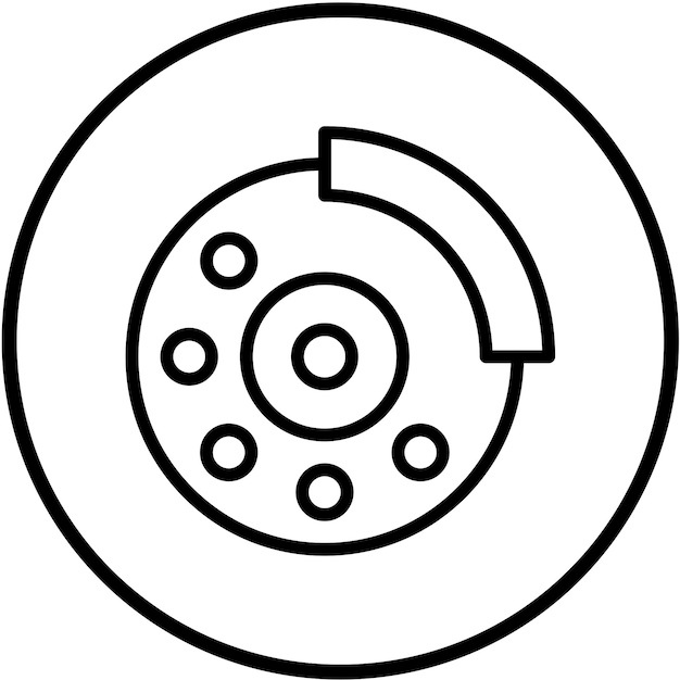 Estilo del icono de freno de diseño vectorial